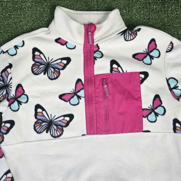 MEMBERS MARK | GIRLS HALF ZIP WILD BUTTERFLIES SUPER SOFT FLEECE PULLOVE… - Picture 5 of 16